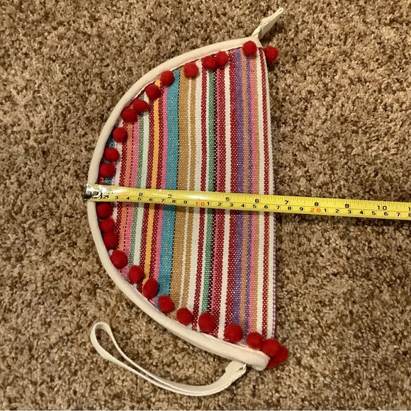 AB Casual clutch purse make up bag handmade NEW pink Boho - Picture 6 of 8